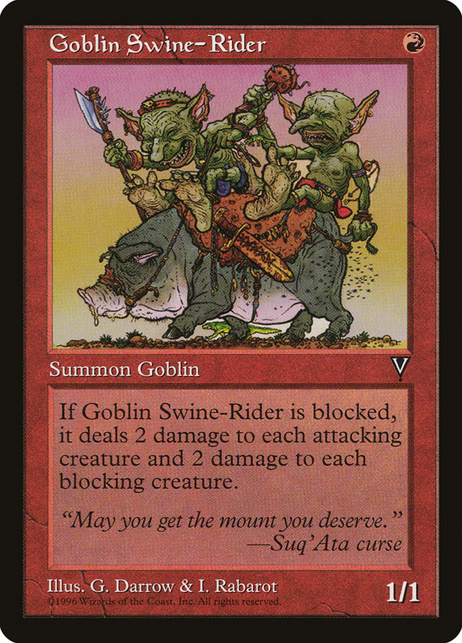 Goblin Swine-Rider [Visions] | Gamer Loot