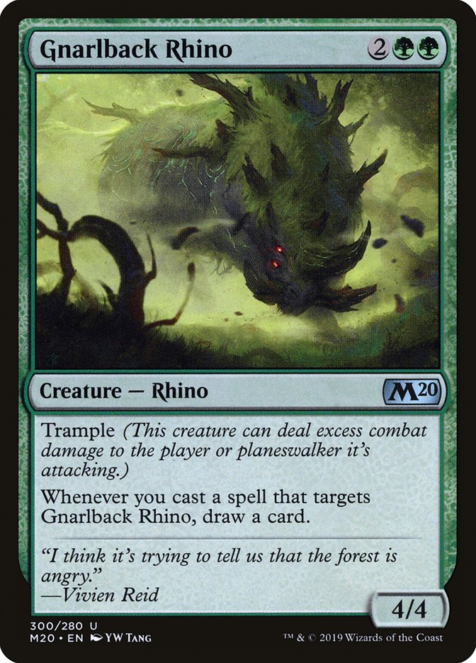 Gnarlback Rhino [Core Set 2020] | Gamer Loot