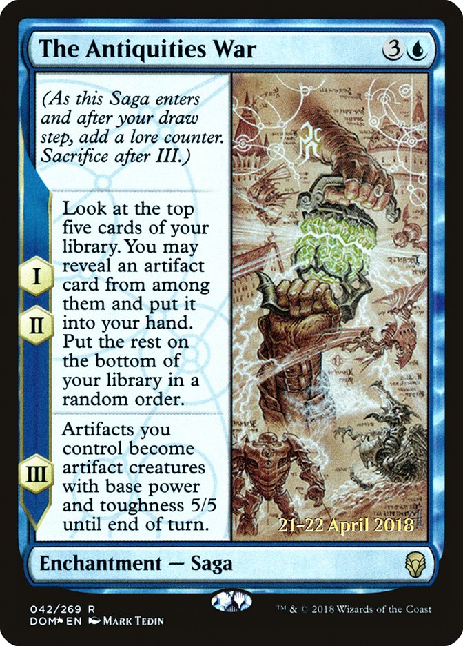 The Antiquities War  [Dominaria Prerelease Promos] | Gamer Loot