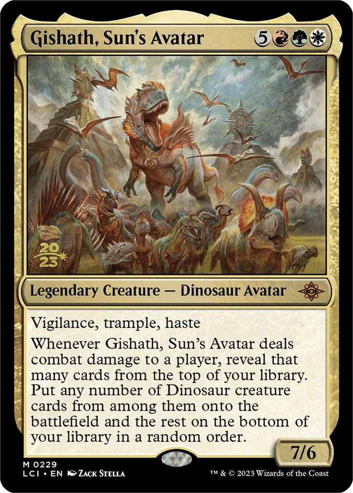 Gishath, Sun's Avatar (LCI) [The Lost Caverns of Ixalan Prerelease Cards] | Gamer Loot