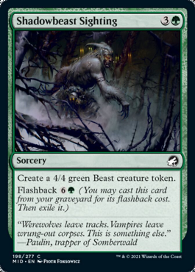 Shadowbeast Sighting [Innistrad: Midnight Hunt] | Gamer Loot