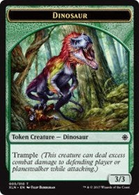 Dinosaur // Treasure (009) Double-sided Token [Ixalan Tokens] | Gamer Loot