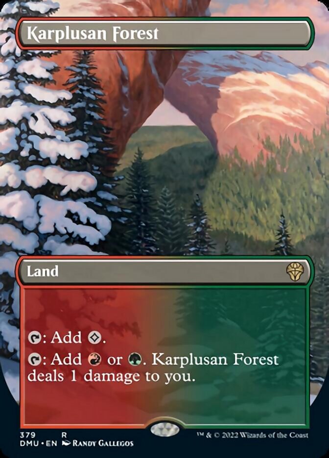 Karplusan Forest (Borderless Alternate Art) [Dominaria United] | Gamer Loot