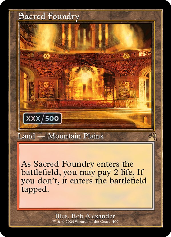 Sacred Foundry (Retro) (Serialized) [Ravnica Remastered] | Gamer Loot