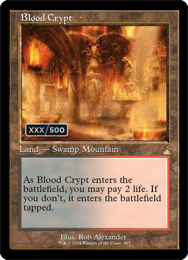 Blood Crypt (Retro) (Serialized) [Ravnica Remastered] | Gamer Loot