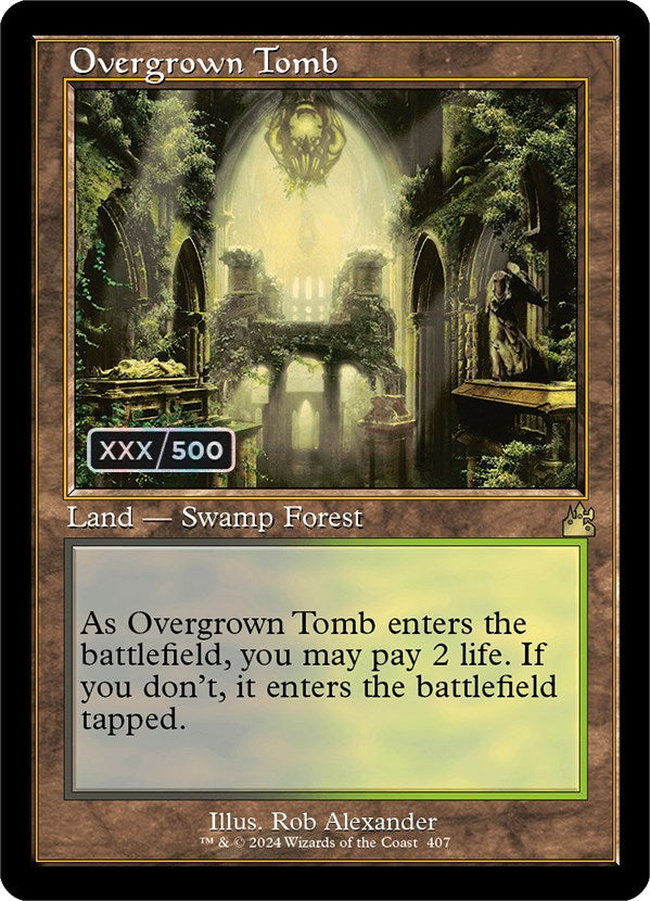 Overgrown Tomb (Retro) (Serialized) [Ravnica Remastered] | Gamer Loot