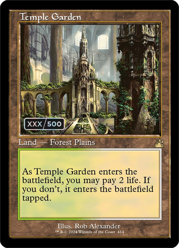 Temple Garden (Retro) (Serialized) [Ravnica Remastered] | Gamer Loot