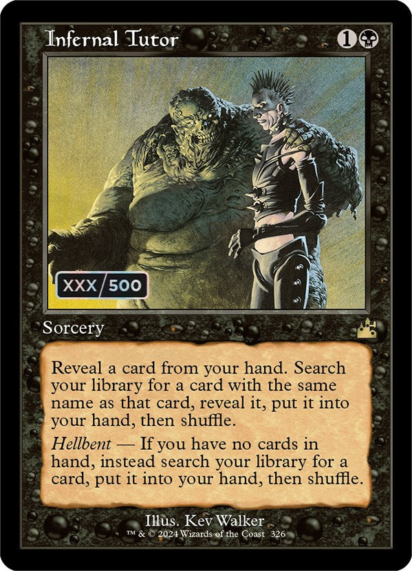 Infernal Tutor (Retro) (Serialized) [Ravnica Remastered] | Gamer Loot