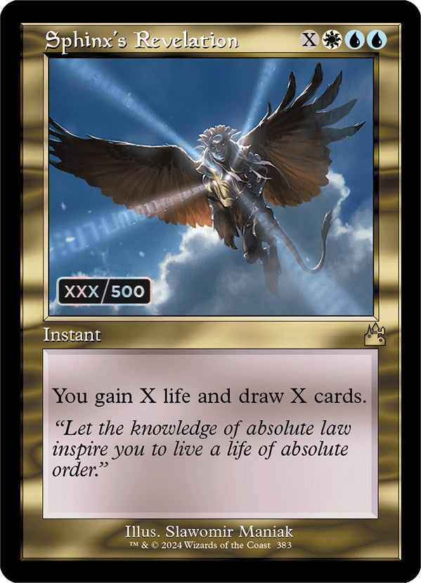 Sphinx's Revelation (Retro) (Serialized) [Ravnica Remastered] | Gamer Loot