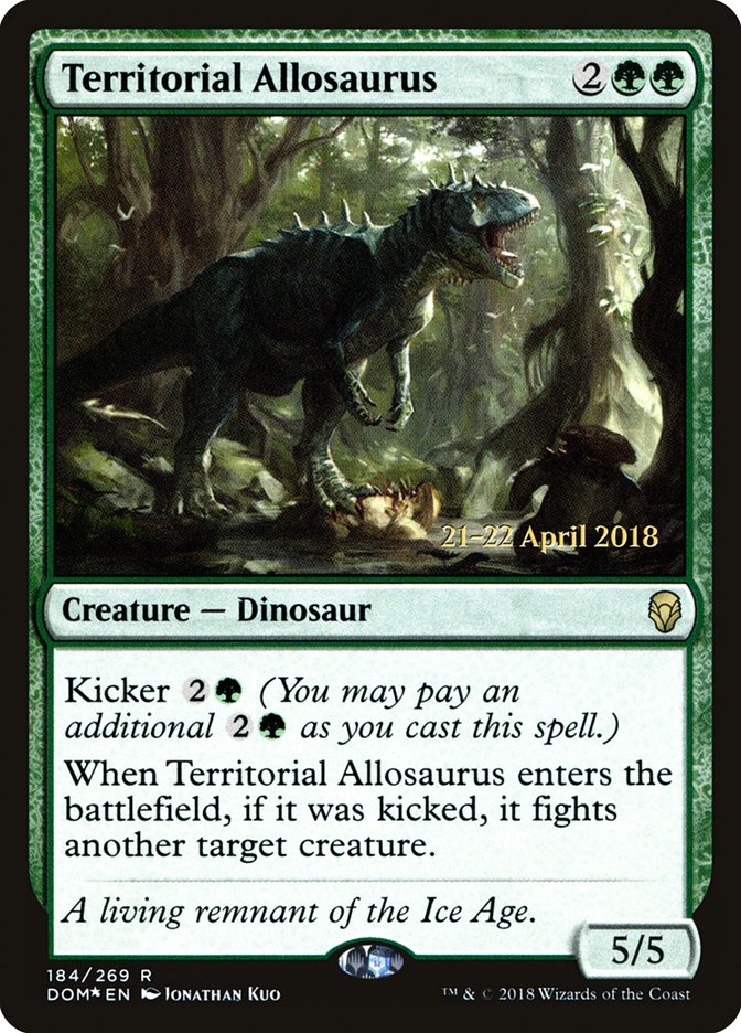 Territorial Allosaurus  [Dominaria Prerelease Promos] | Gamer Loot