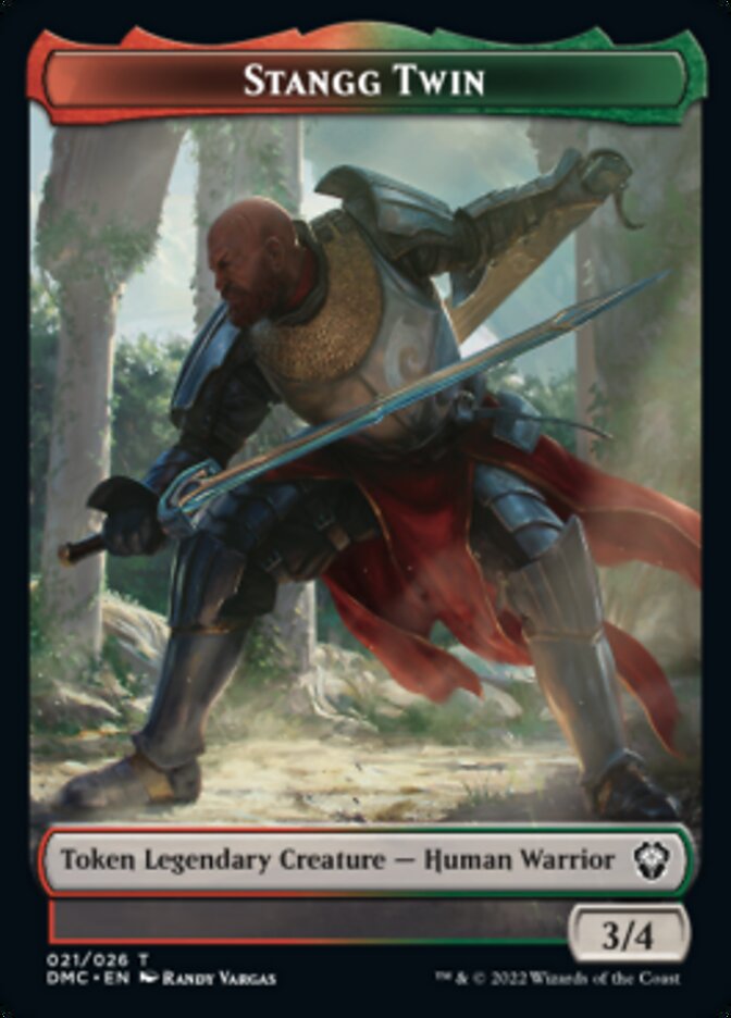 Soldier // Stangg Twin Double-sided Token [Dominaria United Tokens] | Gamer Loot