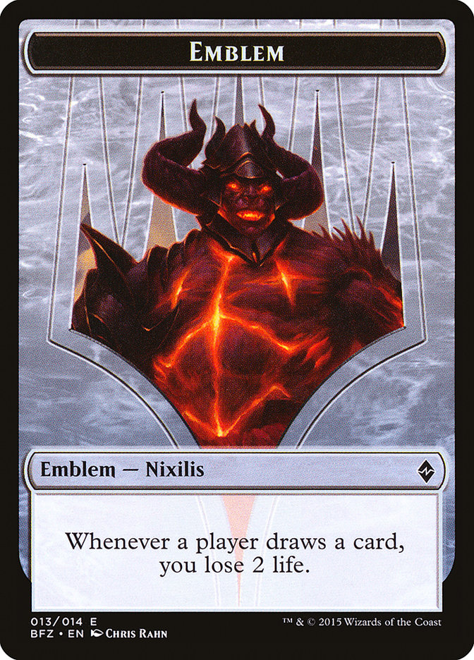 Ob Nixilis Reignited Emblem [Battle for Zendikar Tokens] | Gamer Loot
