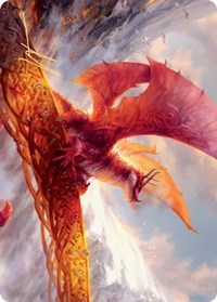 Goldspan Dragon Art Card (Gold-Stamped Signature) [Kaldheim: Art Series] | Gamer Loot