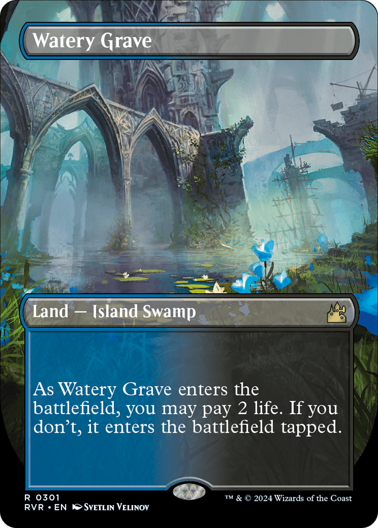 Watery Grave (Borderless) [Ravnica Remastered] | Gamer Loot