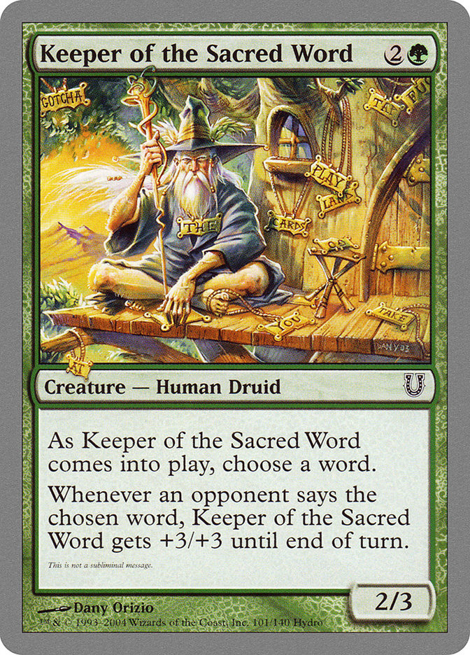 Keeper of the Sacred Word [Unhinged] | Gamer Loot