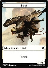 Bird (001) // Sculpture Double-sided Token [Commander 2019 Tokens] | Gamer Loot