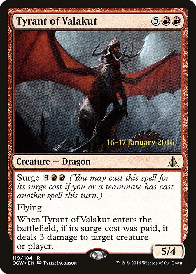 Tyrant of Valakut [Oath of the Gatewatch Prerelease Promos] | Gamer Loot