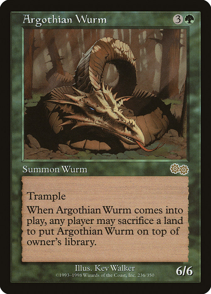 Argothian Wurm [Urza's Saga] | Gamer Loot