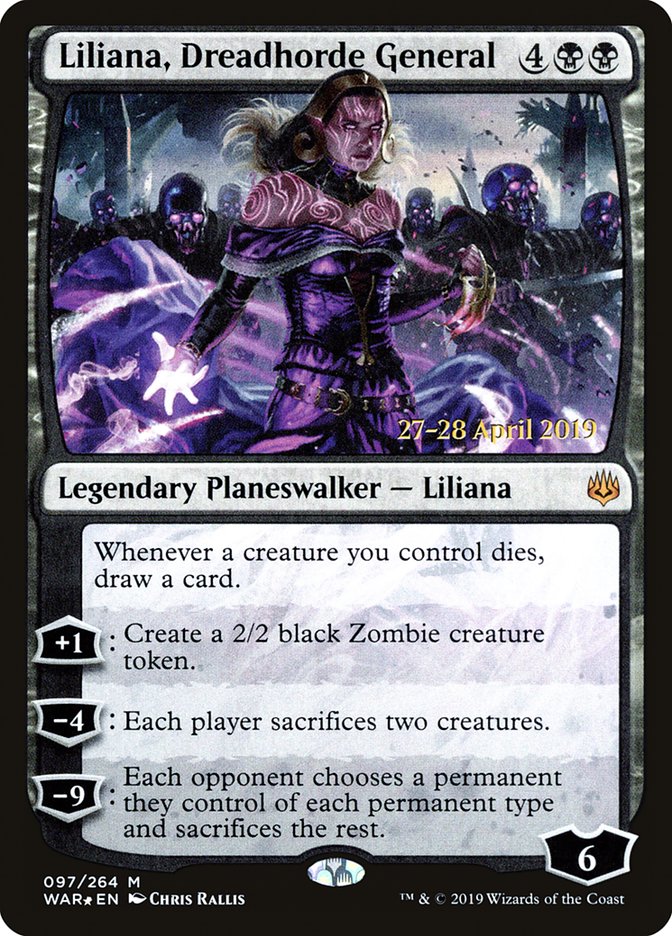 Liliana, Dreadhorde General  [War of the Spark Prerelease Promos] | Gamer Loot