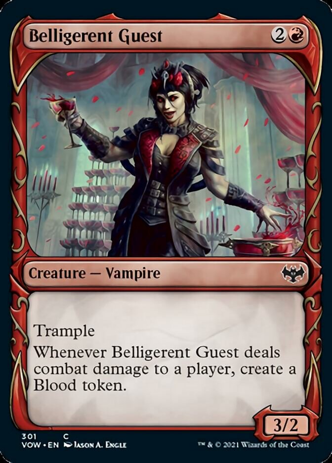 Belligerent Guest (Showcase Fang Frame) [Innistrad: Crimson Vow] | Gamer Loot