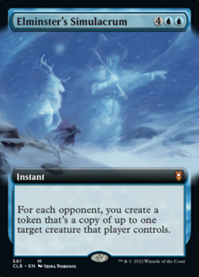 Elminster's Simulacrum (Extended Art) [Commander Legends: Battle for Baldur's Gate] | Gamer Loot