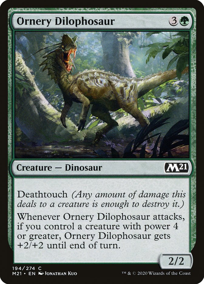 Ornery Dilophosaur [Core Set 2021] | Gamer Loot