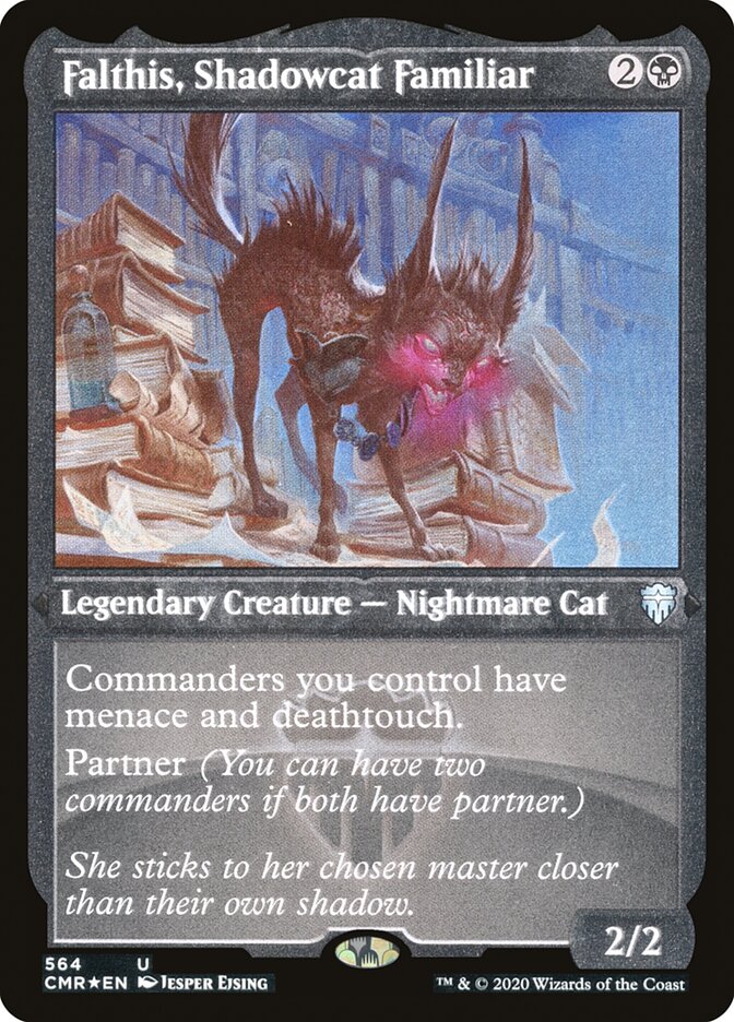 Falthis, Shadowcat Familiar (Etched) [Commander Legends] | Gamer Loot