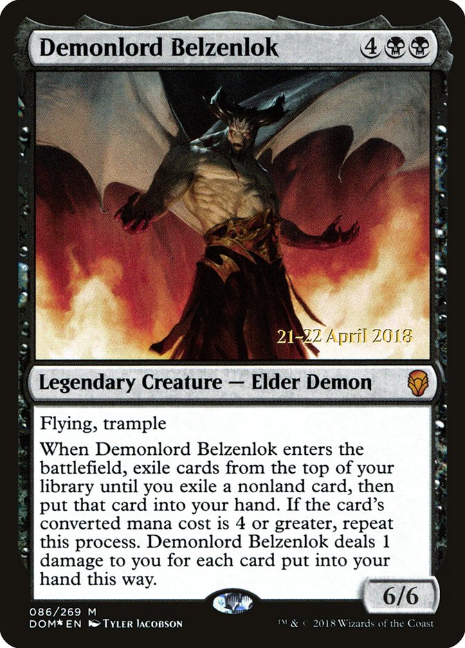 Demonlord Belzenlok  [Dominaria Prerelease Promos] | Gamer Loot