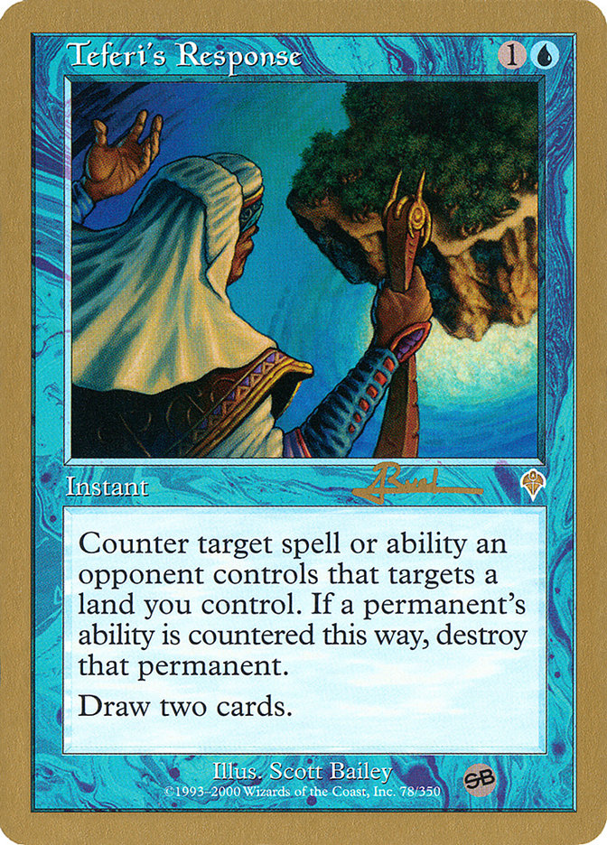 Teferi's Response (Antoine Ruel) (SB) [World Championship Decks 2001] | Gamer Loot