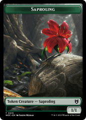 Faerie // Saproling Double-Sided Token [Wilds of Eldraine Commander Tokens] | Gamer Loot