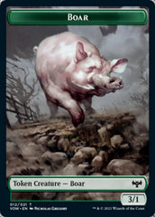 Zombie (008) // Boar Double-sided Token [Innistrad: Crimson Vow Tokens] | Gamer Loot