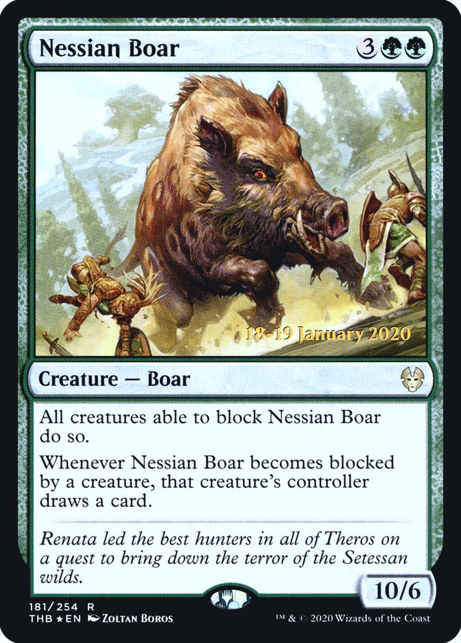 Nessian Boar [Theros Beyond Death Prerelease Promos] | Gamer Loot