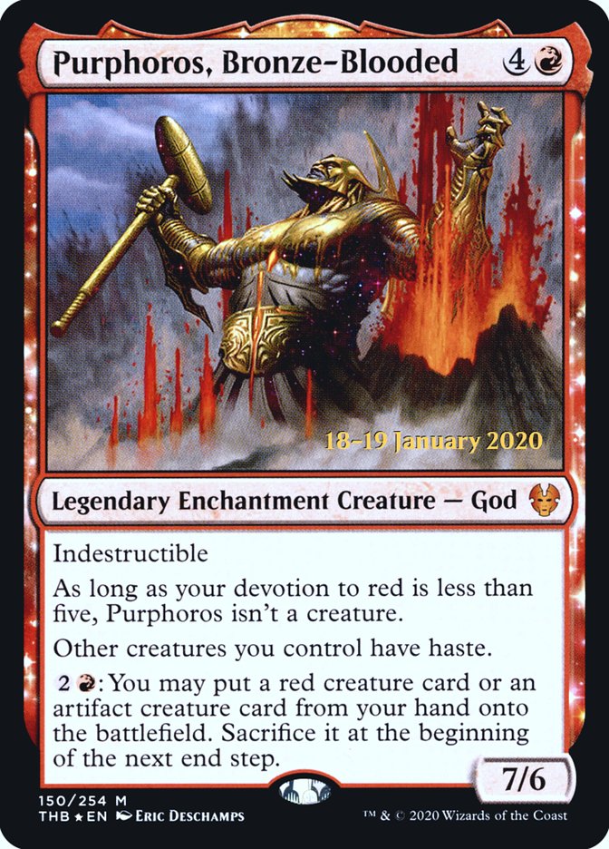 Purphoros, Bronze-Blooded [Theros Beyond Death Prerelease Promos] | Gamer Loot