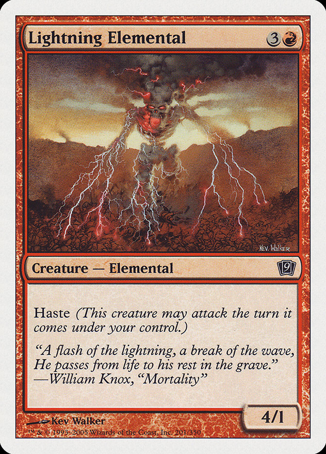 Lightning Elemental [Ninth Edition] | Gamer Loot