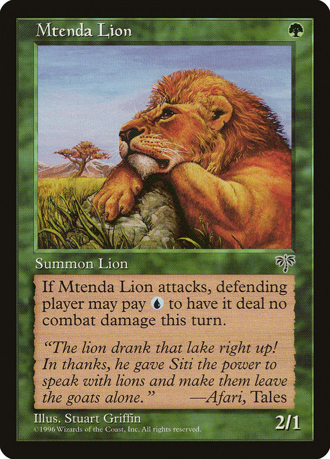 Mtenda Lion [Mirage] | Gamer Loot