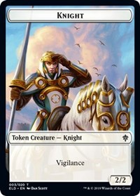 Knight // Food (17) Double-sided Token [Throne of Eldraine Tokens] | Gamer Loot