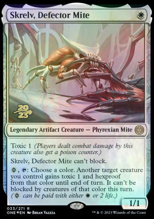 Skrelv, Defector Mite [Phyrexia: All Will Be One Prerelease Promos] | Gamer Loot