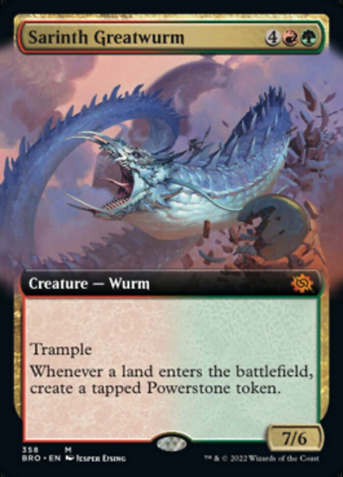 Sarinth Greatwurm (Extended Art) [The Brothers' War] | Gamer Loot