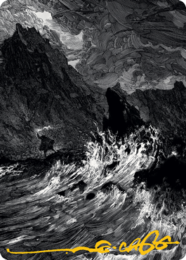 Island Art Card (Gold-Stamped Signature) [Innistrad: Midnight Hunt Art Series] | Gamer Loot