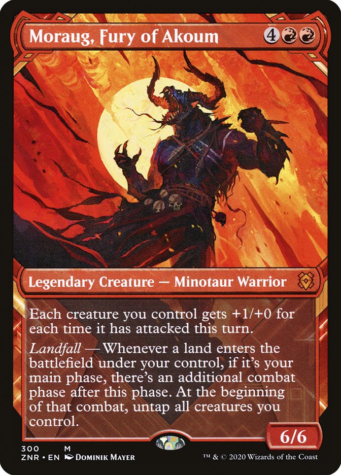 Moraug, Fury of Akoum (Showcase) [Zendikar Rising] | Gamer Loot