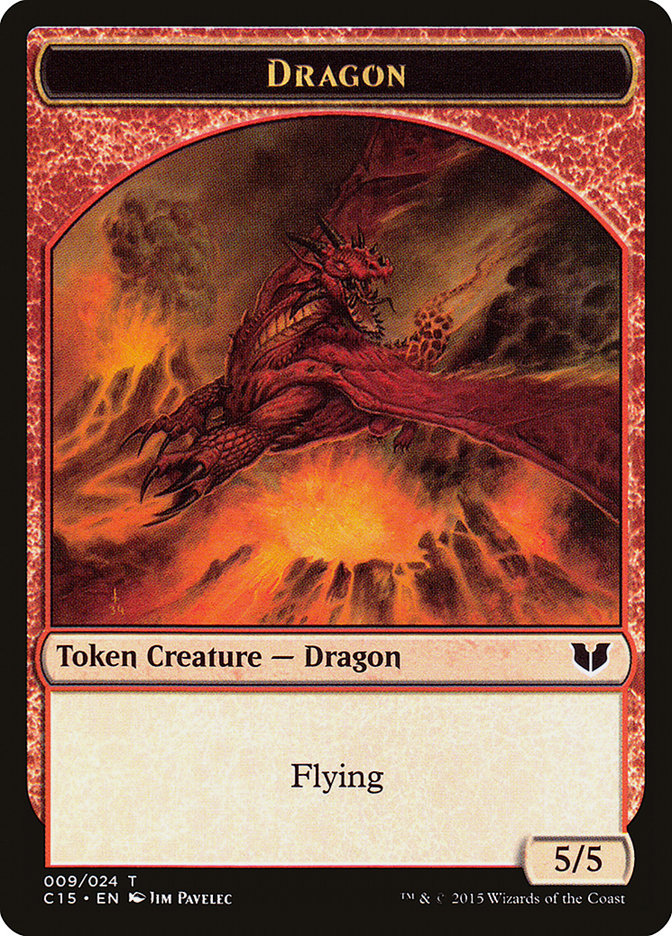 Dragon // Dragon Double-Sided Token [Commander 2015 Tokens] | Gamer Loot