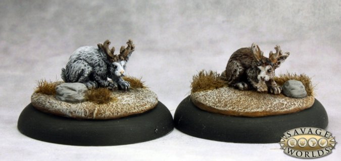 Reaper Bones Miniatures: Jackalopes (2) | Gamer Loot