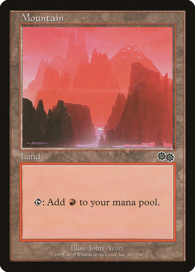 Mountain (343) [Urza's Saga] | Gamer Loot