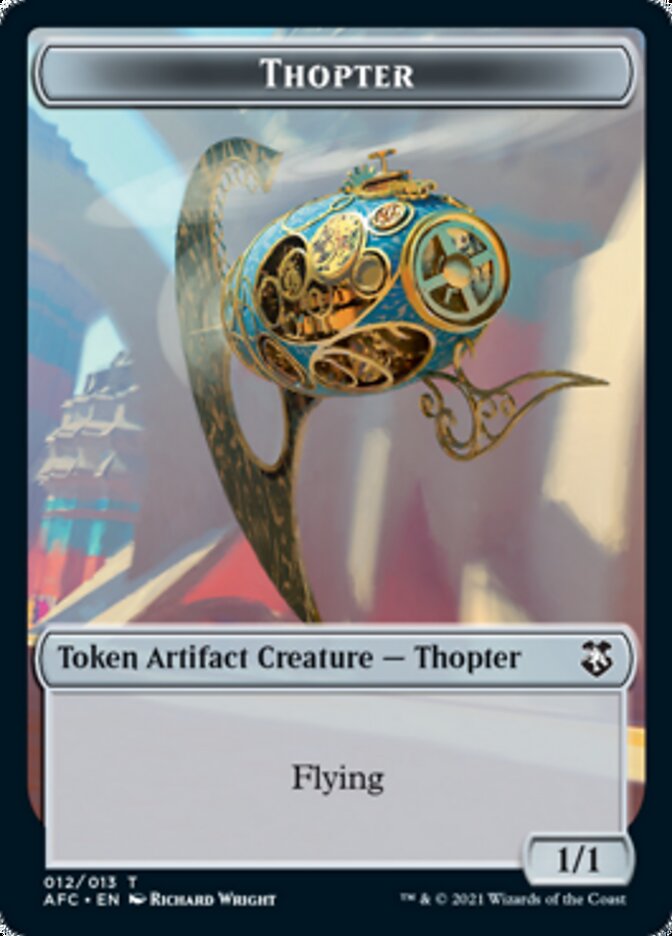 Thopter // Treasure Double-sided Token [Dungeons & Dragons: Adventures in the Forgotten Realms Commander Tokens] | Gamer Loot