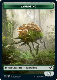 Saproling // Treasure Double-sided Token [Commander 2020 Tokens] | Gamer Loot