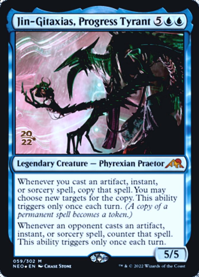 Jin-Gitaxias, Progress Tyrant [Kamigawa: Neon Dynasty Prerelease Promos] | Gamer Loot