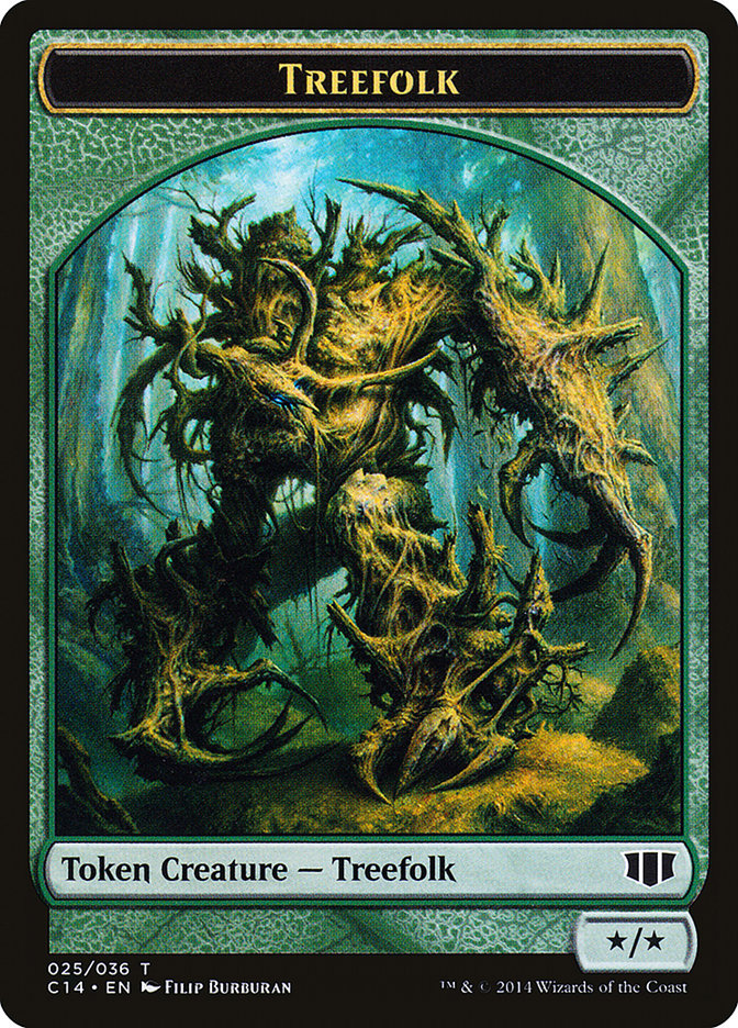 Treefolk // Wolf Double-sided Token [Commander 2014 Tokens] | Gamer Loot