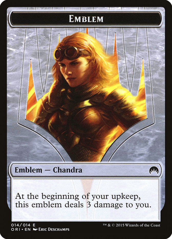 Chandra, Roaring Flame Emblem [Magic Origins Tokens] | Gamer Loot