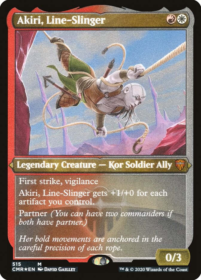 Akiri, Line-Slinger (Etched) [Commander Legends] | Gamer Loot