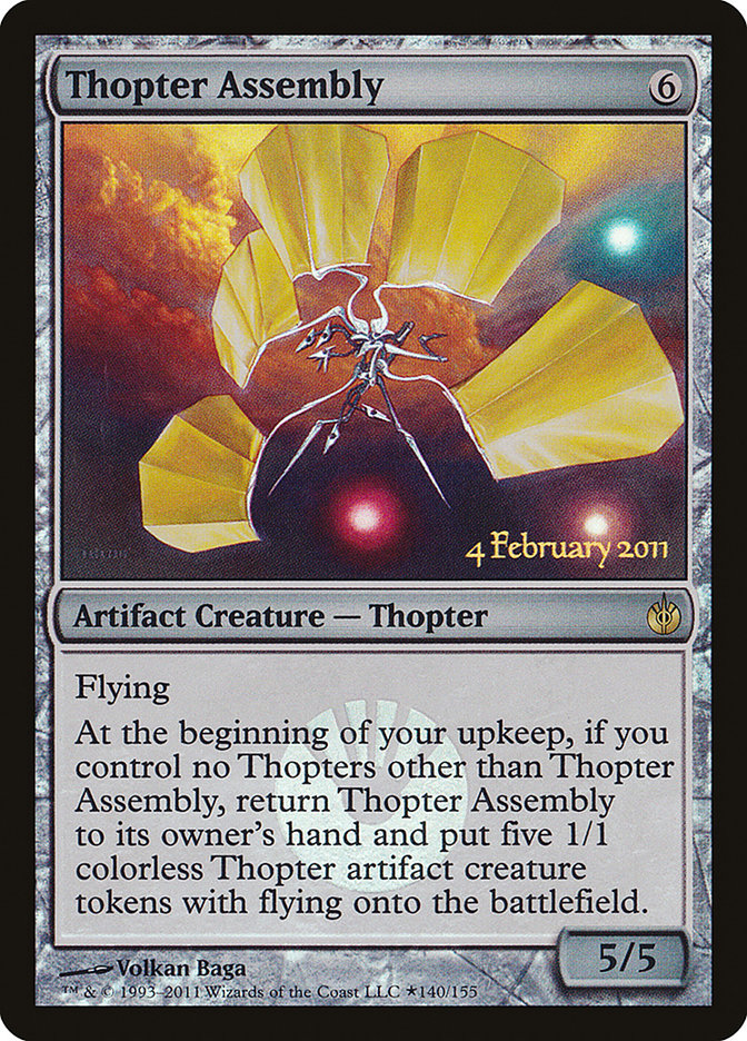 Thopter Assembly [Mirrodin Besieged Prerelease Promos] | Gamer Loot